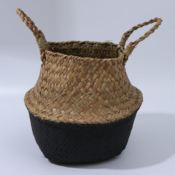 Details about   Seagrass Woven Storage Wicker Basket Flower Plants Straw Pots Bags Holder Decor